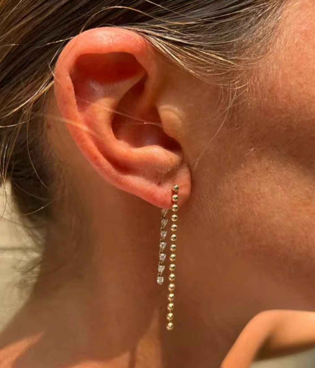 Dangle Earrings with Chain