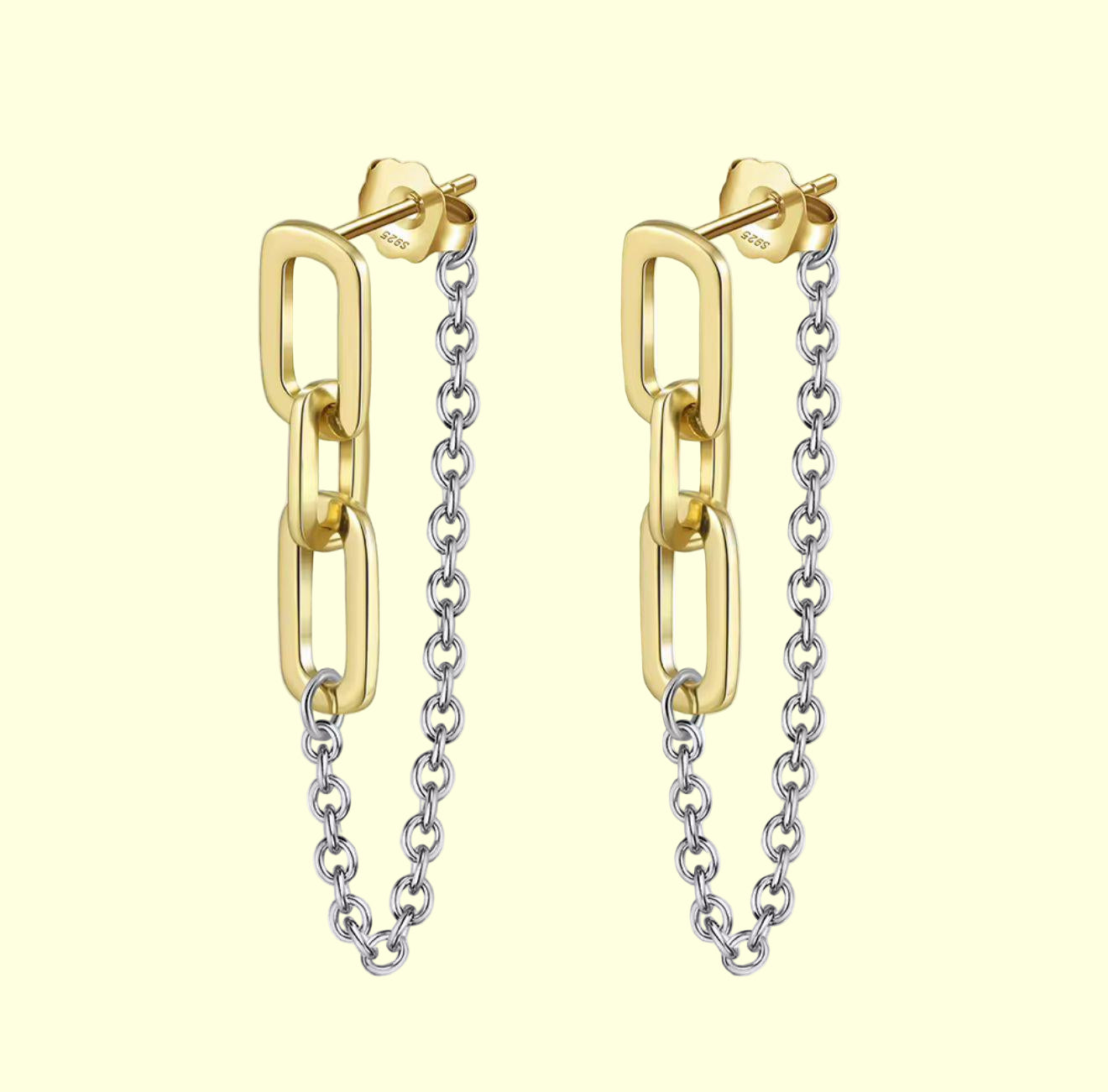 Pendiente Entrazados con Plata