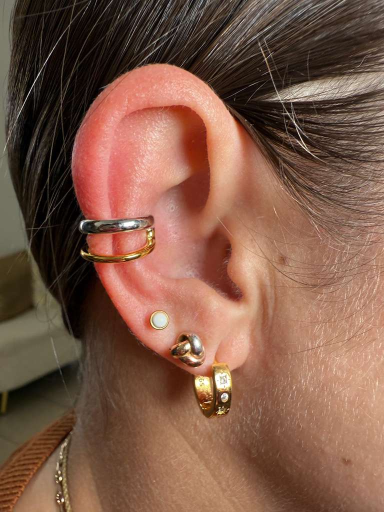 Gold+Silver Earcuff