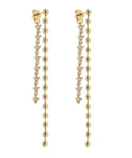 Dangle Earrings with Chain